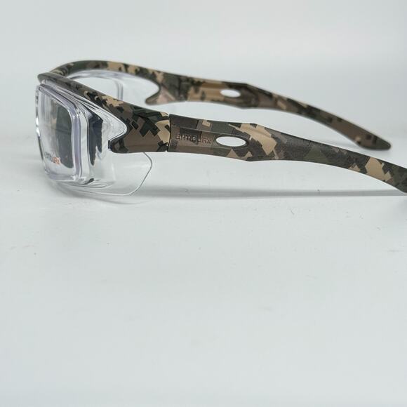 ArmouRx ARX Z87-2+ Brown Clear Rectangular Full Rim Eyeglasses 55-21 H19590 - Picture 2 of 7